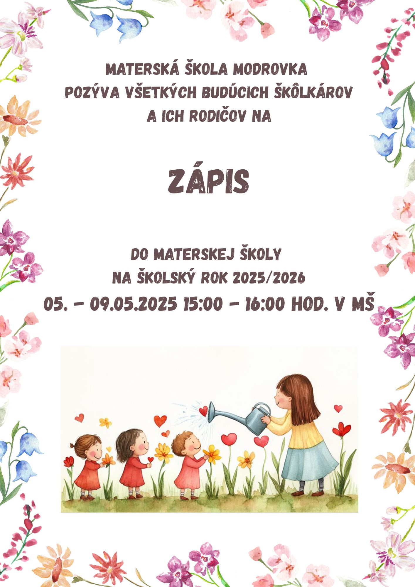 Zápis do MS 2025