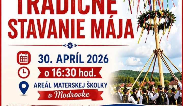 Fotka - Pozvánka na tradičné stavanie mája